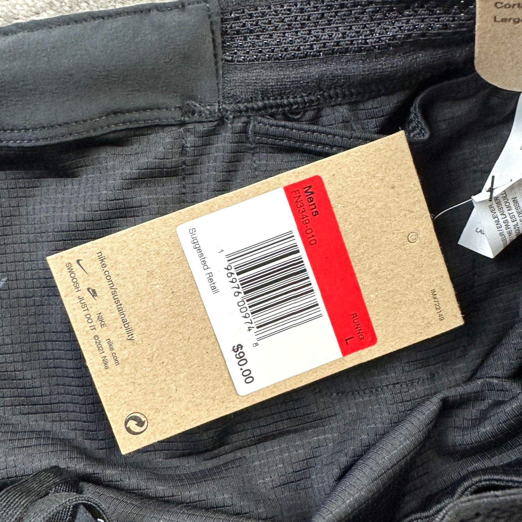 Nike Nike Aeroswift Shorts Mens Large Black 2" Running Dri Fit Racing Size US 33 - 6 Thumbnail