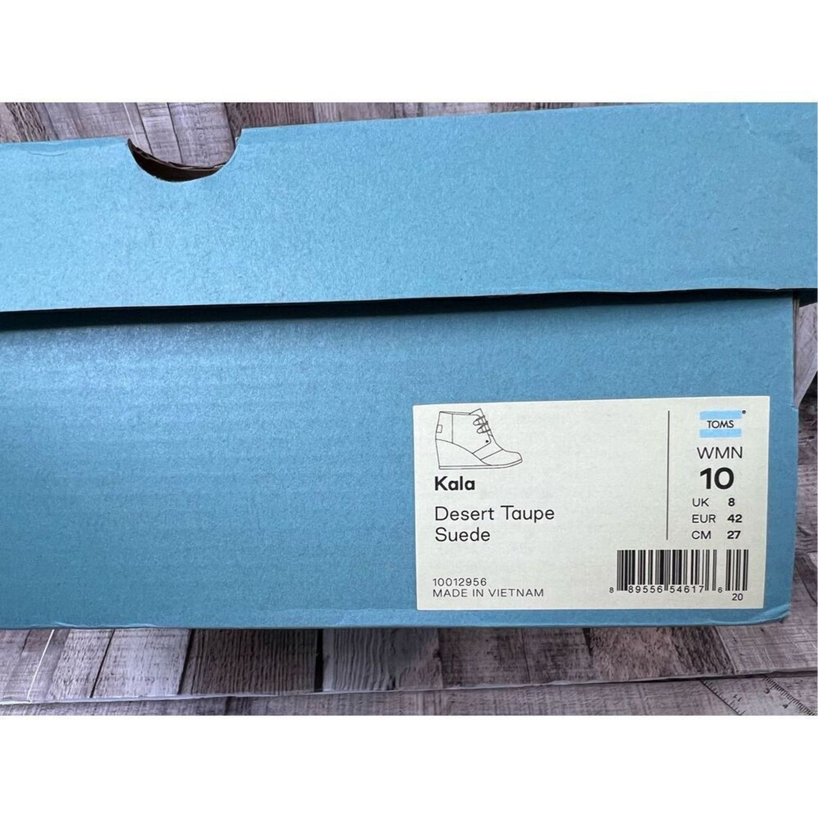 Toms TOMS Kala Wedge Bootie Desert Taupe Suede Tan Shoe 10 NWT Size US 10 / IT 40 - 11 Thumbnail