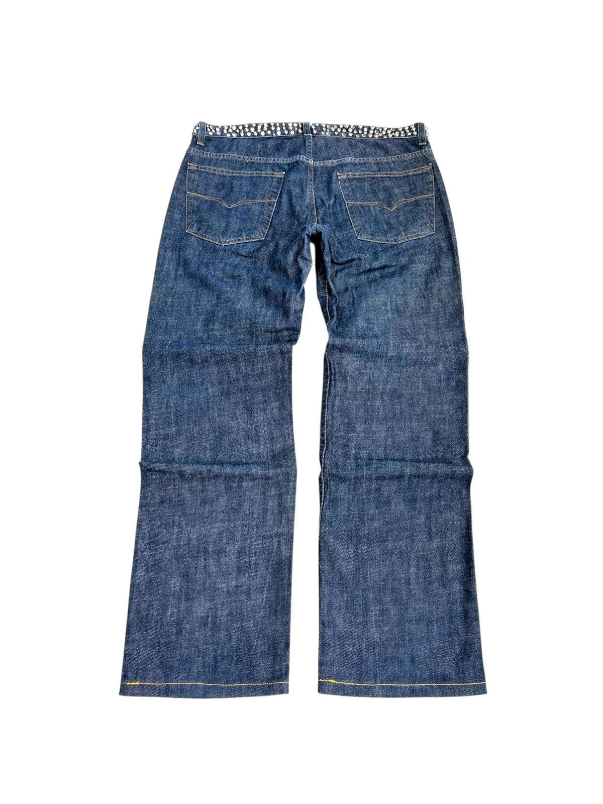 Versace Vintage Y2K Versace Jeans Couture denim studded pants rare Size 34" / US 12 / IT 48 - 2 Thumbnail