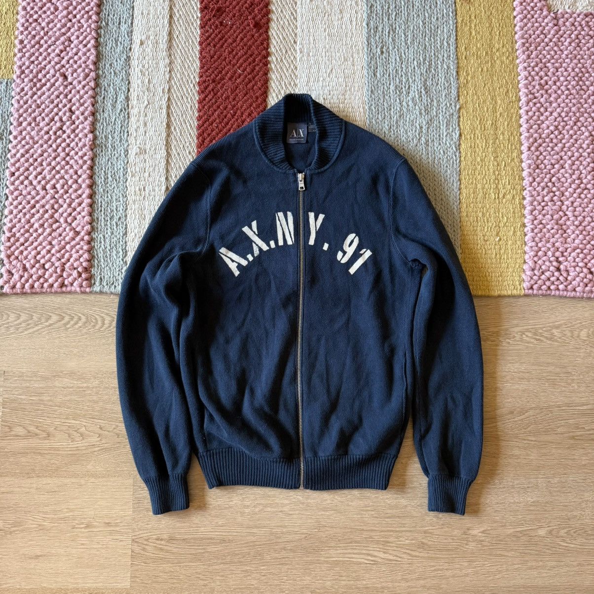 Armani F/A15 Armani Exchange Logo Knitted Zip Up Sweatshirt Medium Size US M / EU 48-50 / 2 - 1 Thumbnail