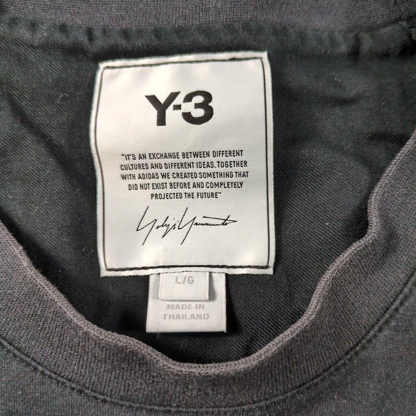 Y-3 Y-3 Shirt Men L Black Crew Yohi Yamamoto Logo Crew Japan Size US L / EU 52-54 / 3 - 2 Thumbnail