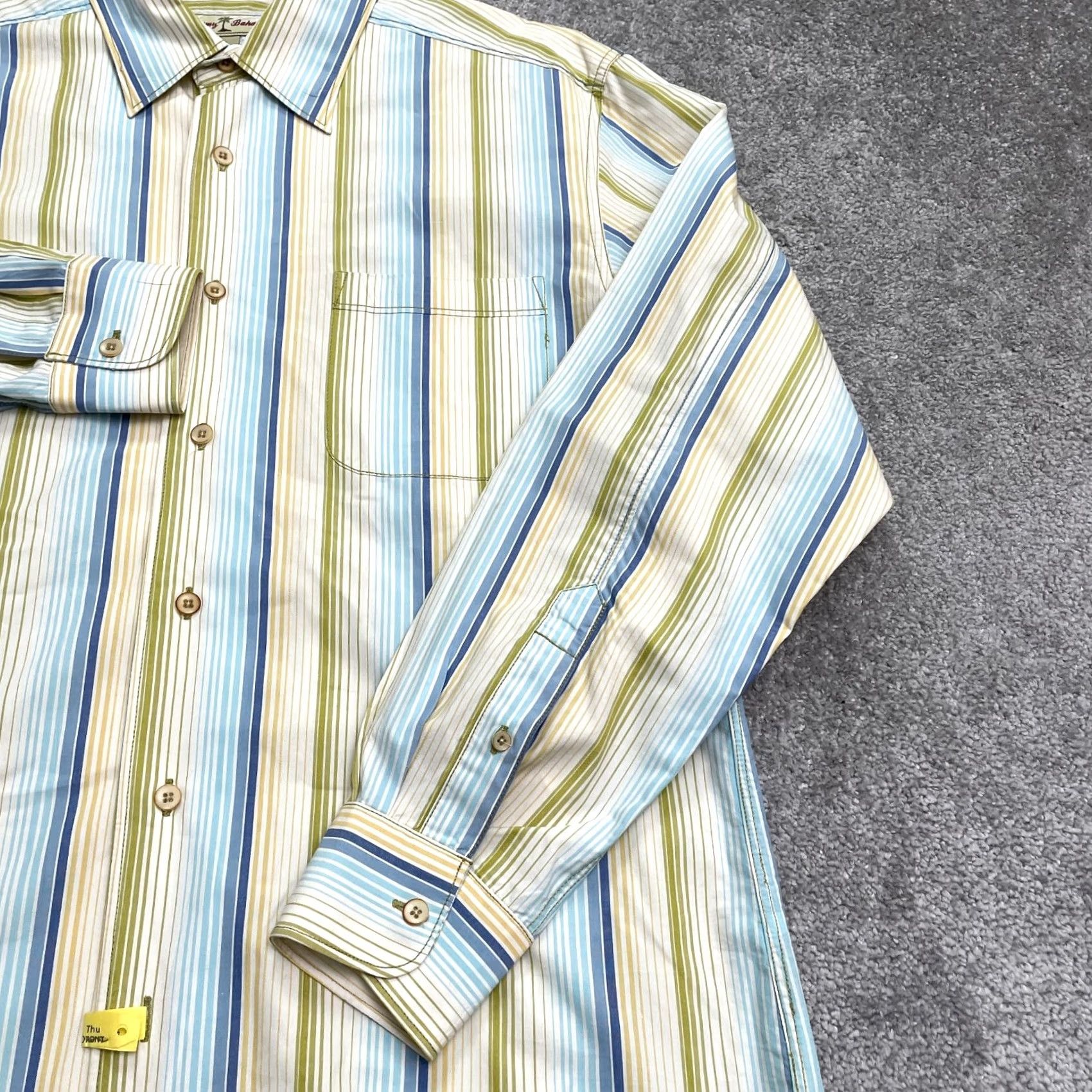 Tommy Bahama Tommy Bahama Button Up Shirt Mens M Multicolor Striped Cotton Long Sleeve Top Size M / US 6-8 / IT 42-44 - 4 Thumbnail