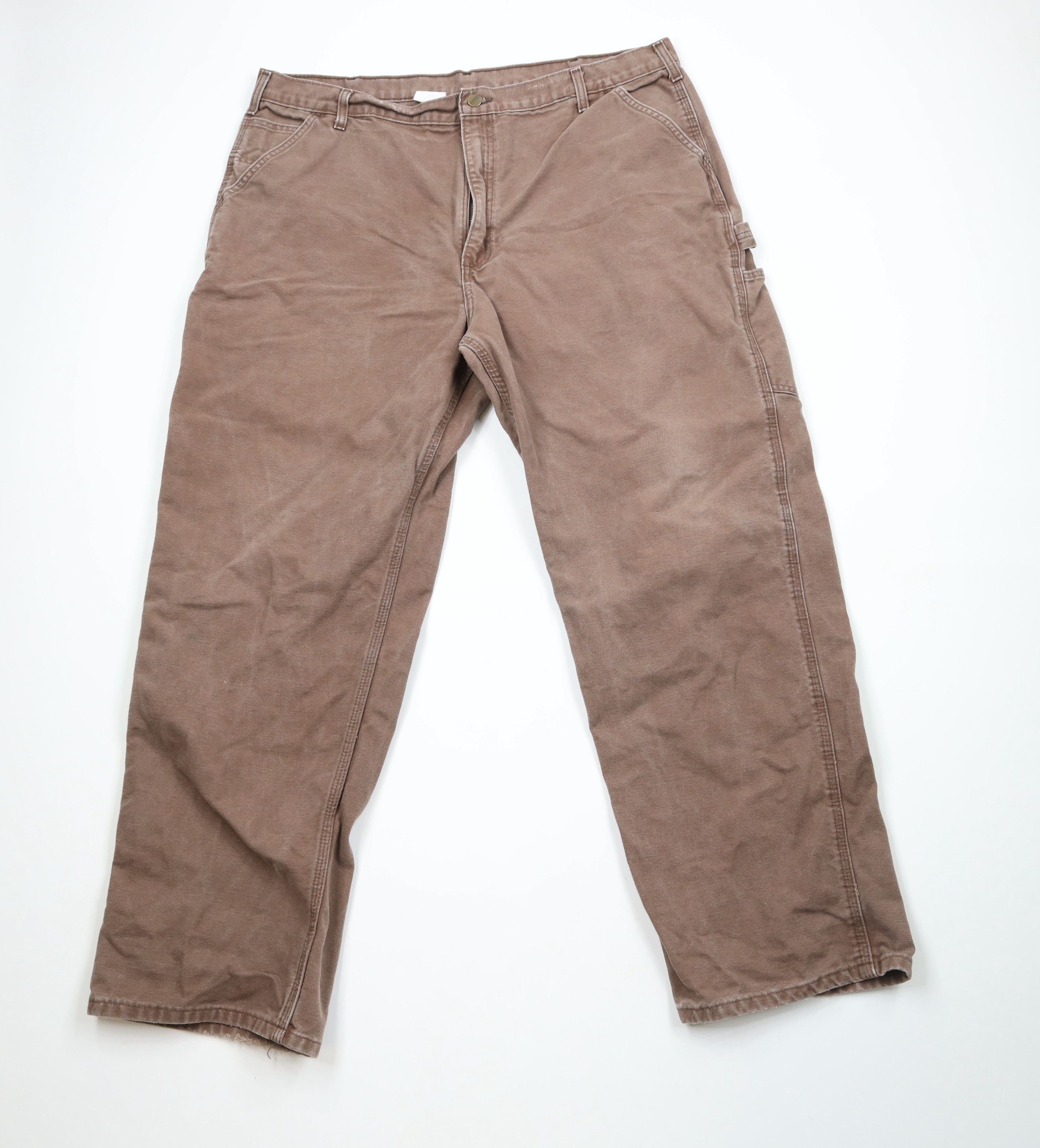 Carhartt × Vintage Vintage 90s Carhartt Wide Leg Canvas Dungaree Pants Brown Size US 40 / EU 56 - 1 Thumbnail