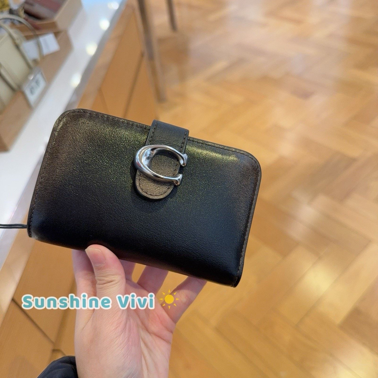 Coach NWT Coach Tabby Wallet Loved Leather CBF57 Black Brown Size ONE SIZE - 1 Thumbnail