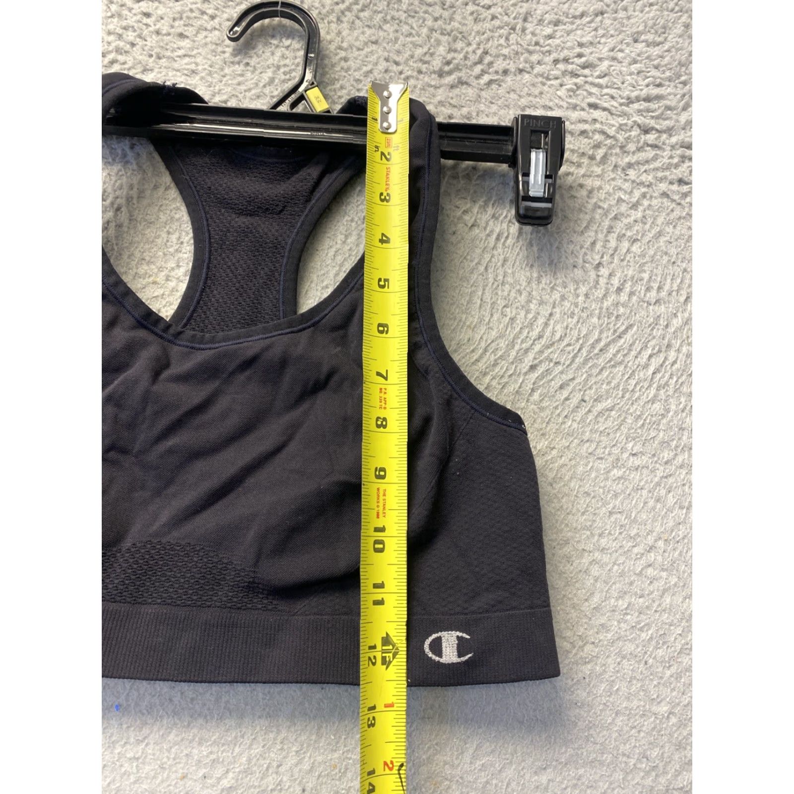 Champion Champion Double Dry Sports Bra XL Teens Black Grey Racerback No Pad Nowire Size ONE SIZE - 5 Thumbnail