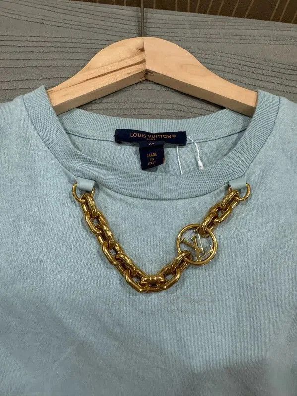 Louis Vuitton Louis Vuitton Sky Blue Cotton T. Size M / US 6-8 / IT 42-44 - 3 Thumbnail