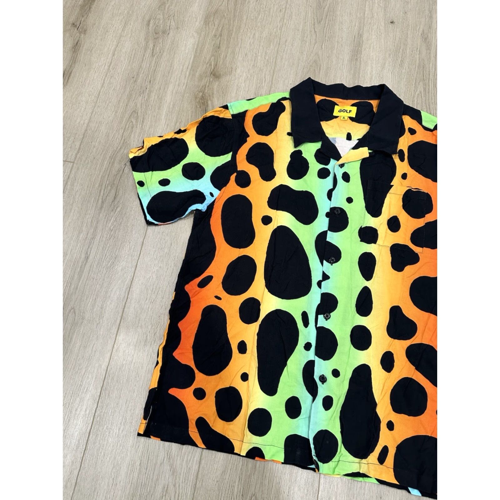 Golf Wang GOLFWANG Button Up Shirt XL Men Multicolor 100% Rayon Short Sleeve Collared Button-Up Size US XL / EU 56 / 4 - 3 Thumbnail