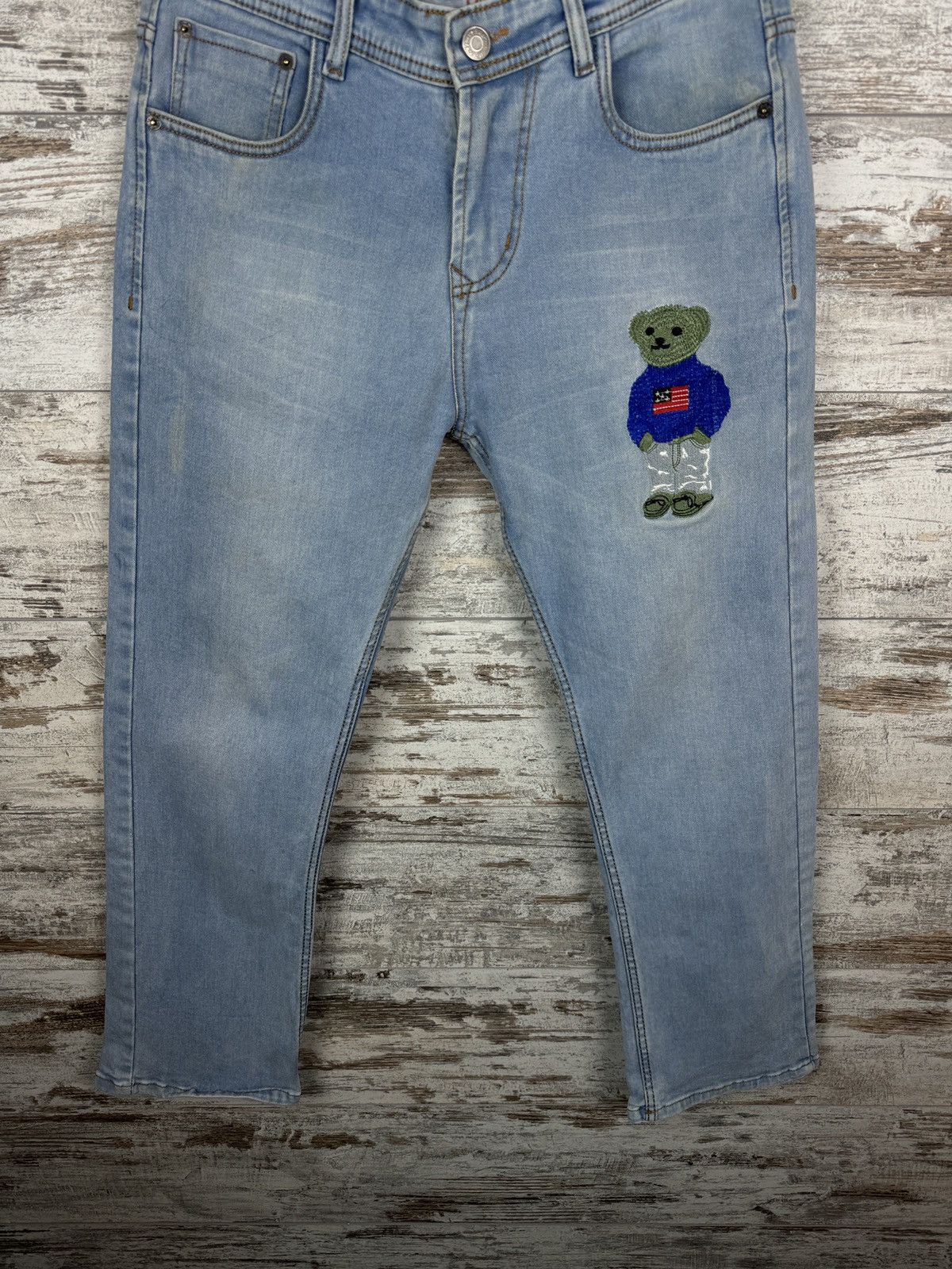 Vintage Mens Vintage Polo Bear Ralph Lauren jeans pants denim logo Size US 32 / EU 48 - 3 Thumbnail