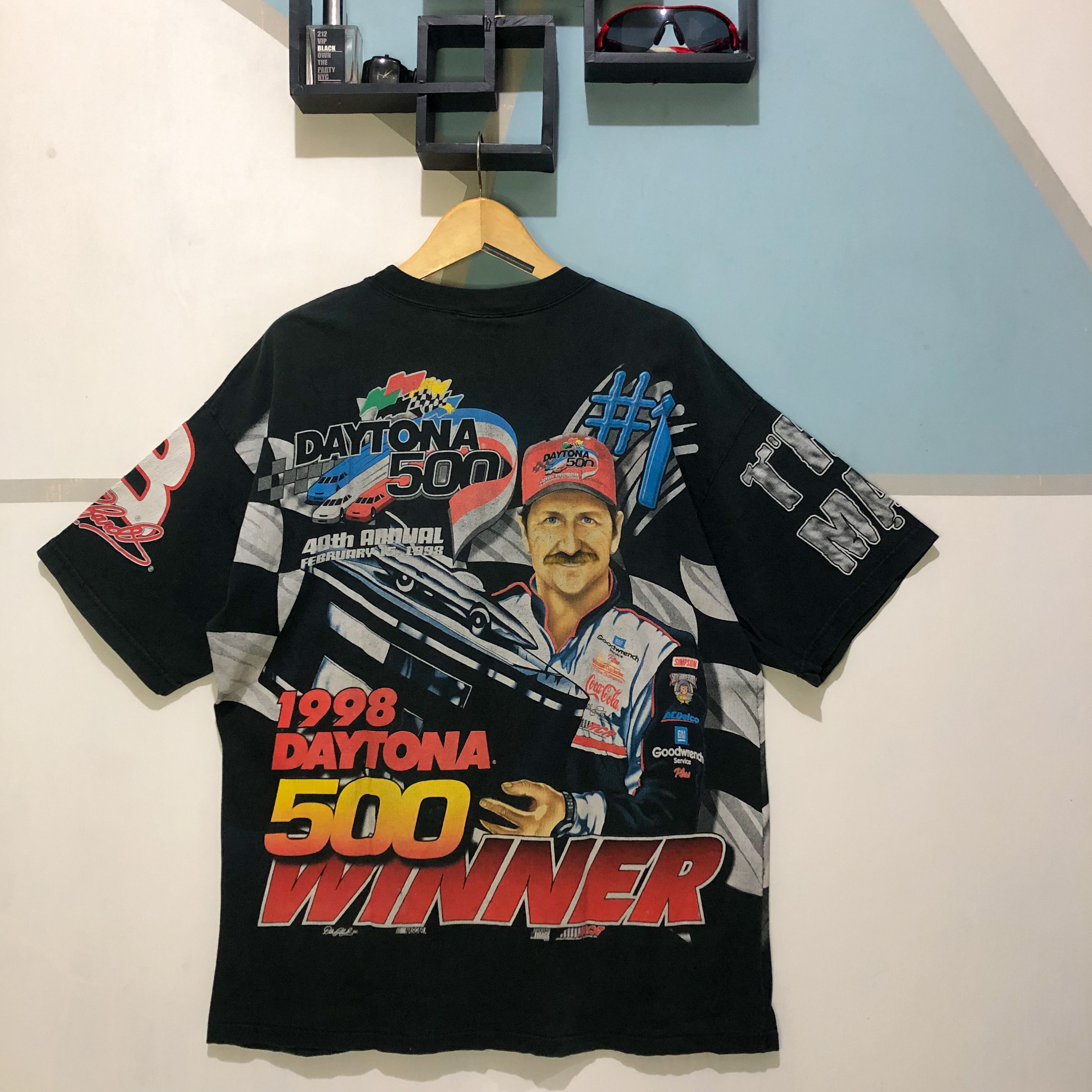 Chase Authentics Vintage 90's Dale Earnhardt The Will to Win All T-Shirt Size US XL / EU 56 / 4 - 9 Thumbnail