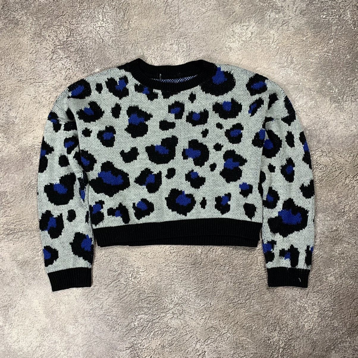 Vintage Vintage Y2K Leopard Print Crop Sweater Oversized Grunge M Size M / US 6-8 / IT 42-44 - 1 Thumbnail