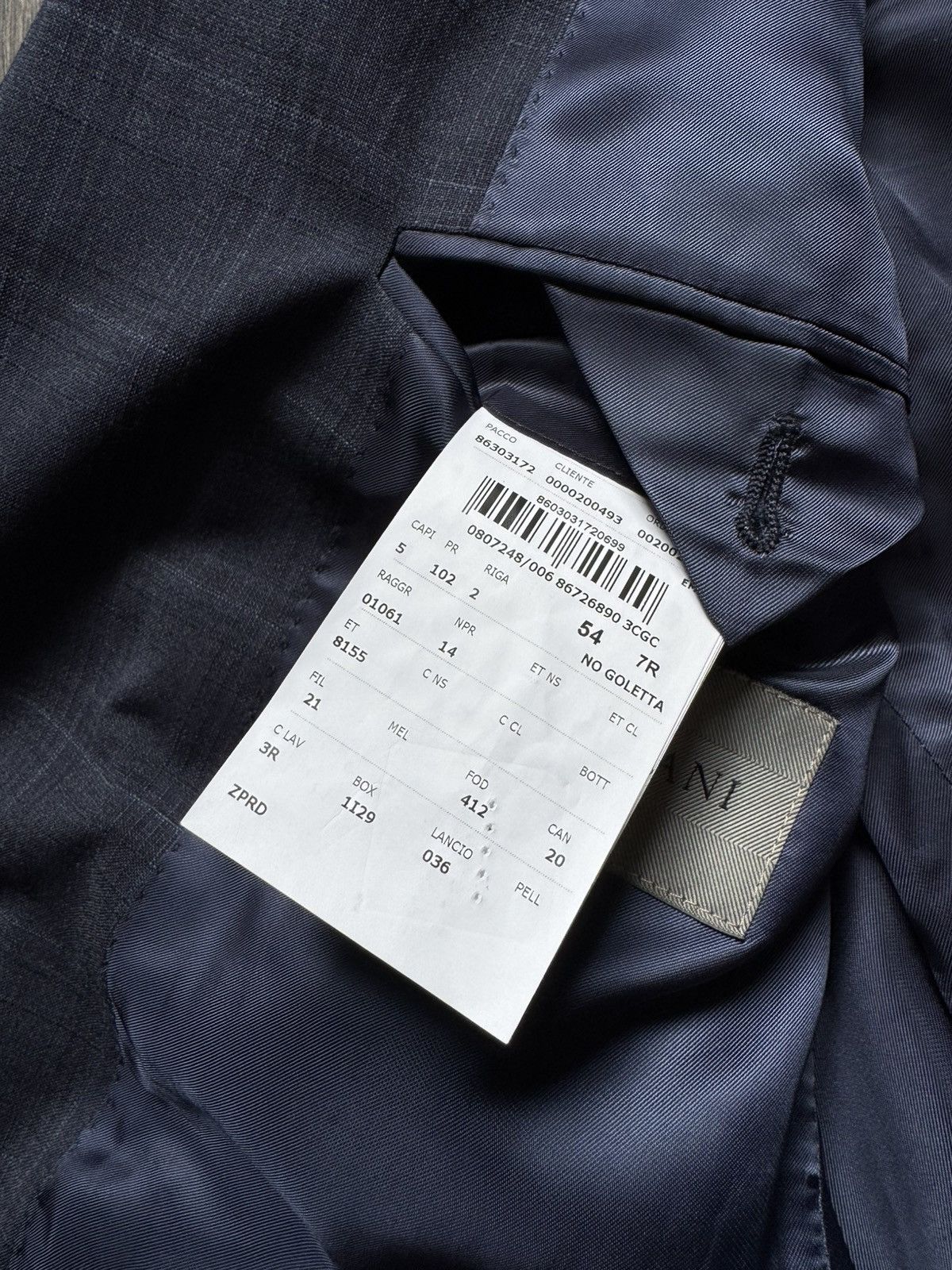Corneliani Corneliani Dark Blue Wool Windowpane Two-Piece Suit 54R Size 54R - 7 Thumbnail