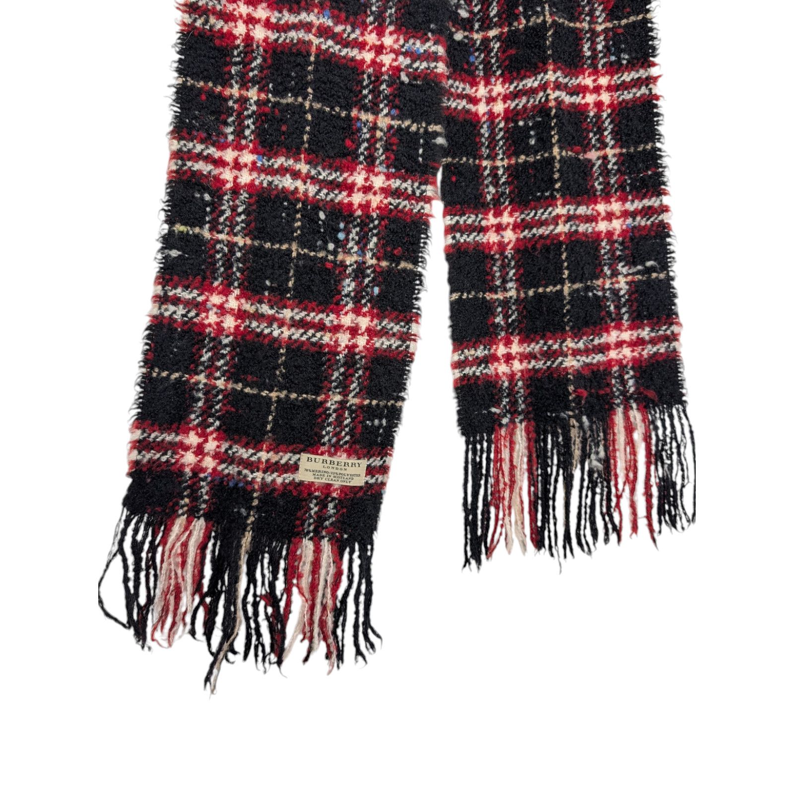 Burberry Burberry Plaid Scarf Wool Blend Size ONE SIZE - 2 Thumbnail