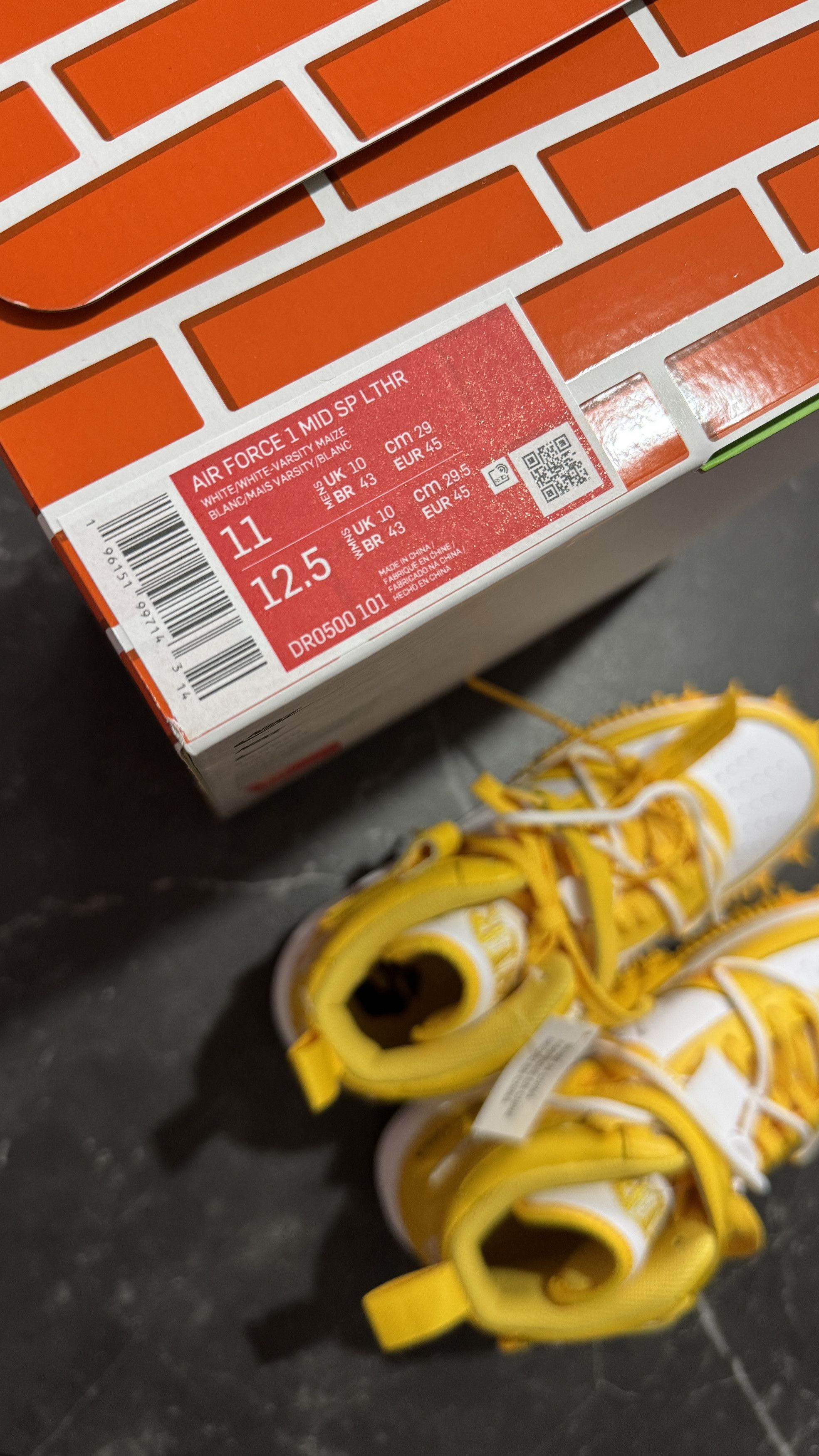 Nike × Off-White Nike x Off White Air Force 1 Mid Size US 12 / EU 45 - 17 Thumbnail