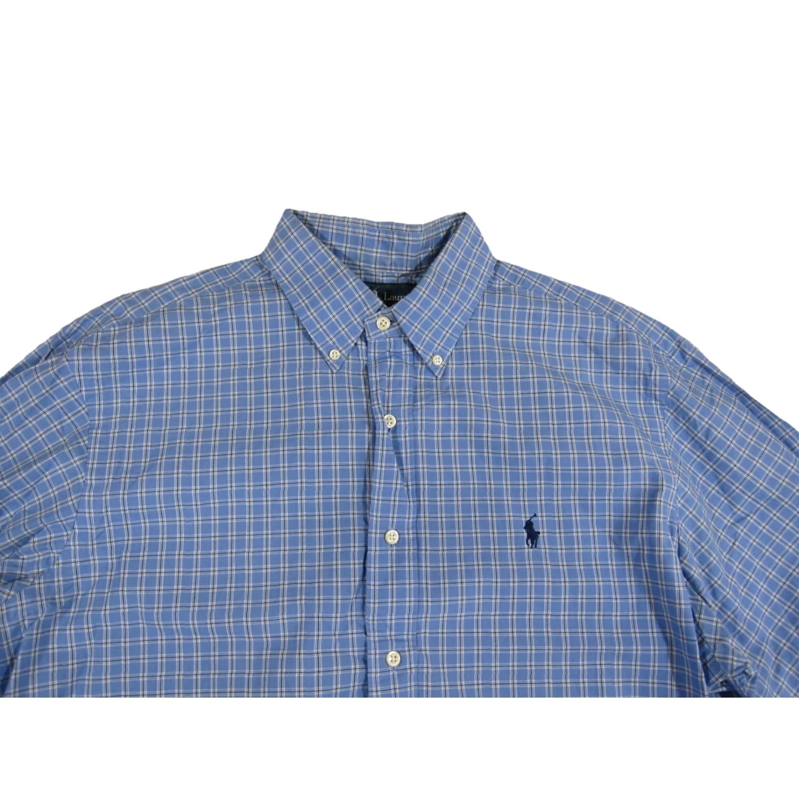 Ralph Lauren Ralph Lauren Classic Fit Cotton Blue Plaid Long Sleeve Button Down Shirt Men L Size US L / EU 52-54 / 3 - 4 Thumbnail
