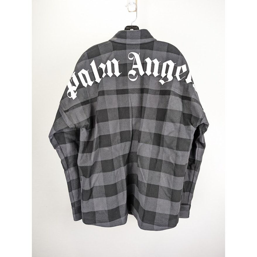 Palm Angels o1rshd1 Classic Logo Overshirt in Black/White Size US S / EU 44-46 / 1 - 1 Thumbnail