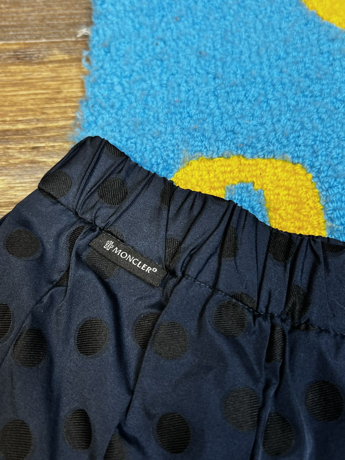 Moncler Blue Polka Dot Pleated Knee Length Skirt size 42