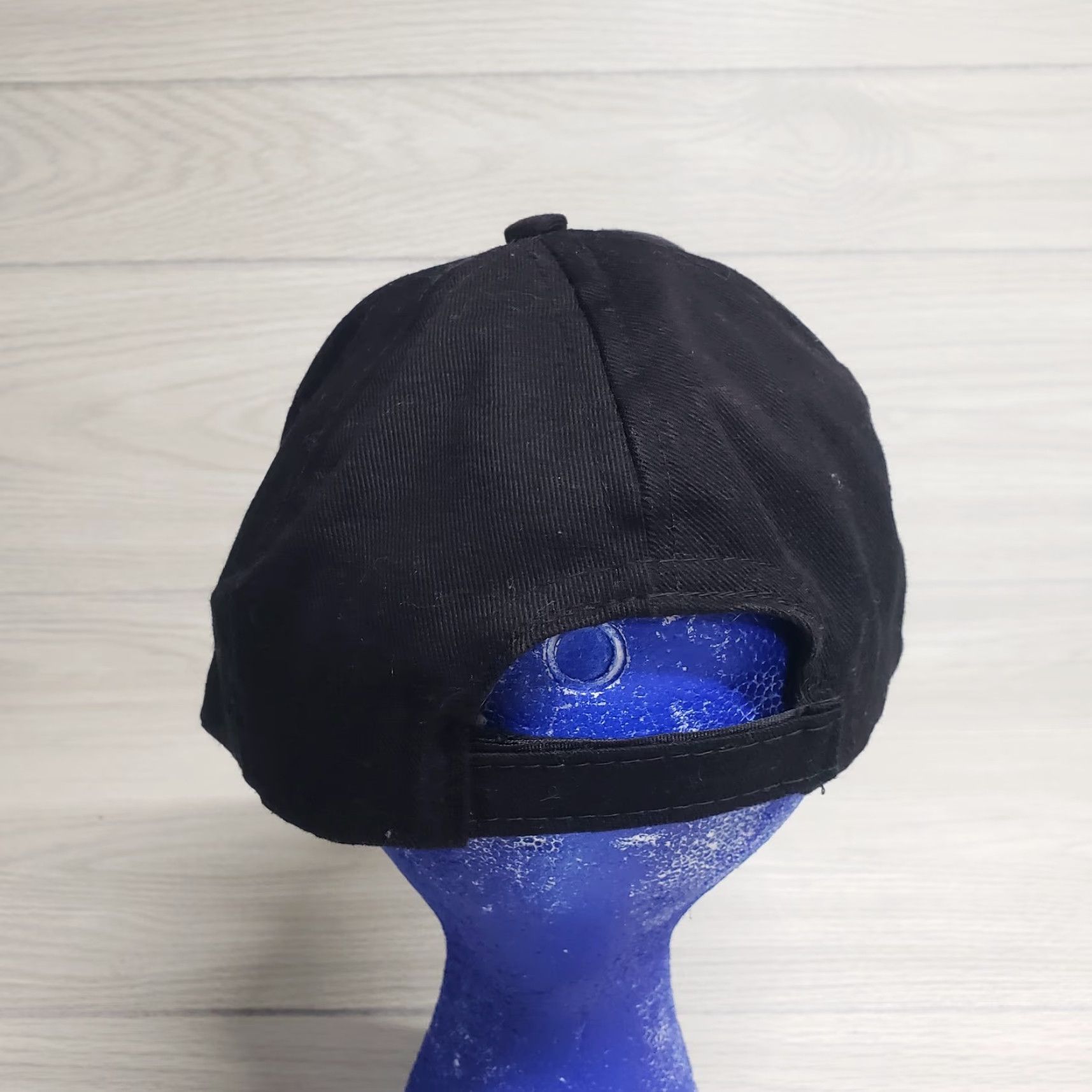 Vintage Unbranded Simplex Black Adjustable Cap Hat Men One Size Black Adjustable Hat Cap Size ONE SIZE - 3 Thumbnail
