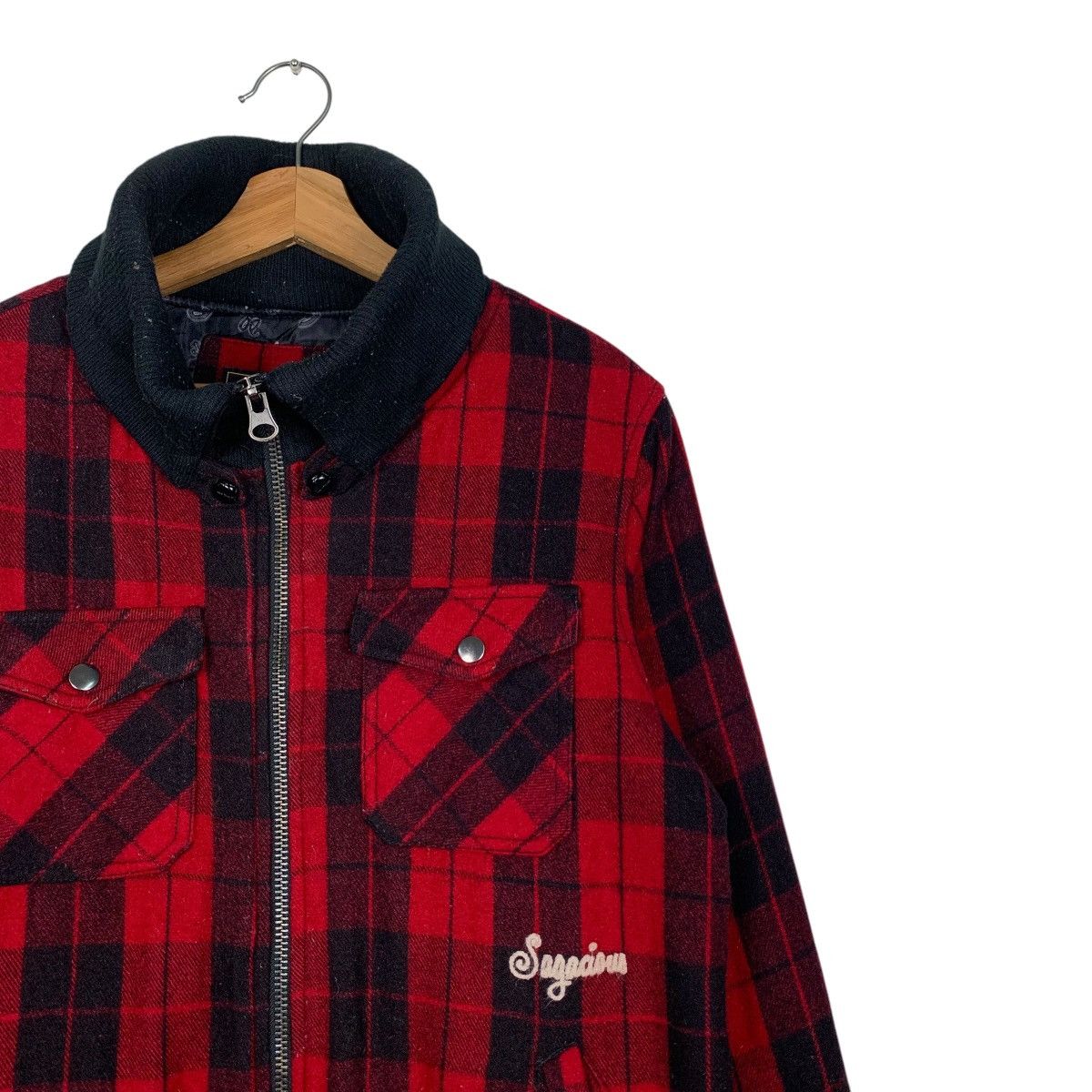 Japanese Brand ETBX Rude Boy Victim Big Logo Red Tartan Jacket #1852-C80 Size US S / EU 44-46 / 1 - 7 Thumbnail