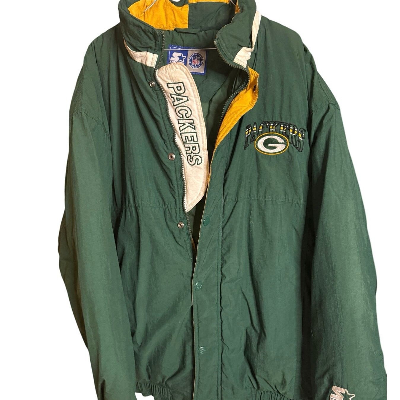 Starter Vintage Green Bay Packers Jacket Size US XL / EU 56 / 4 - 2 Thumbnail