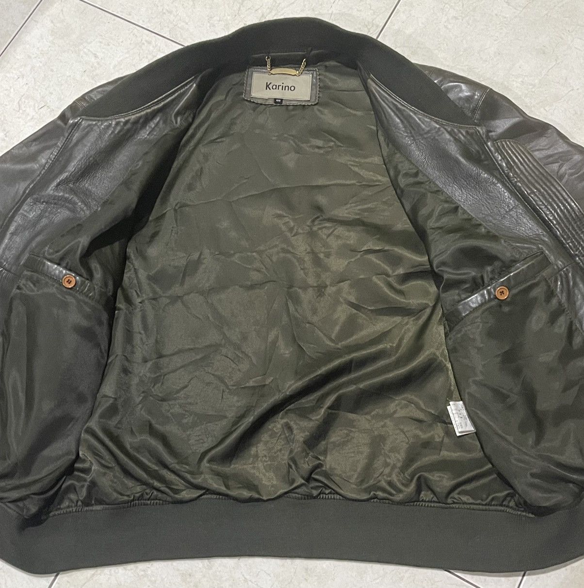 Designer LEATHER BOMBA JACKET Size US XL / EU 56 / 4 - 7 Thumbnail