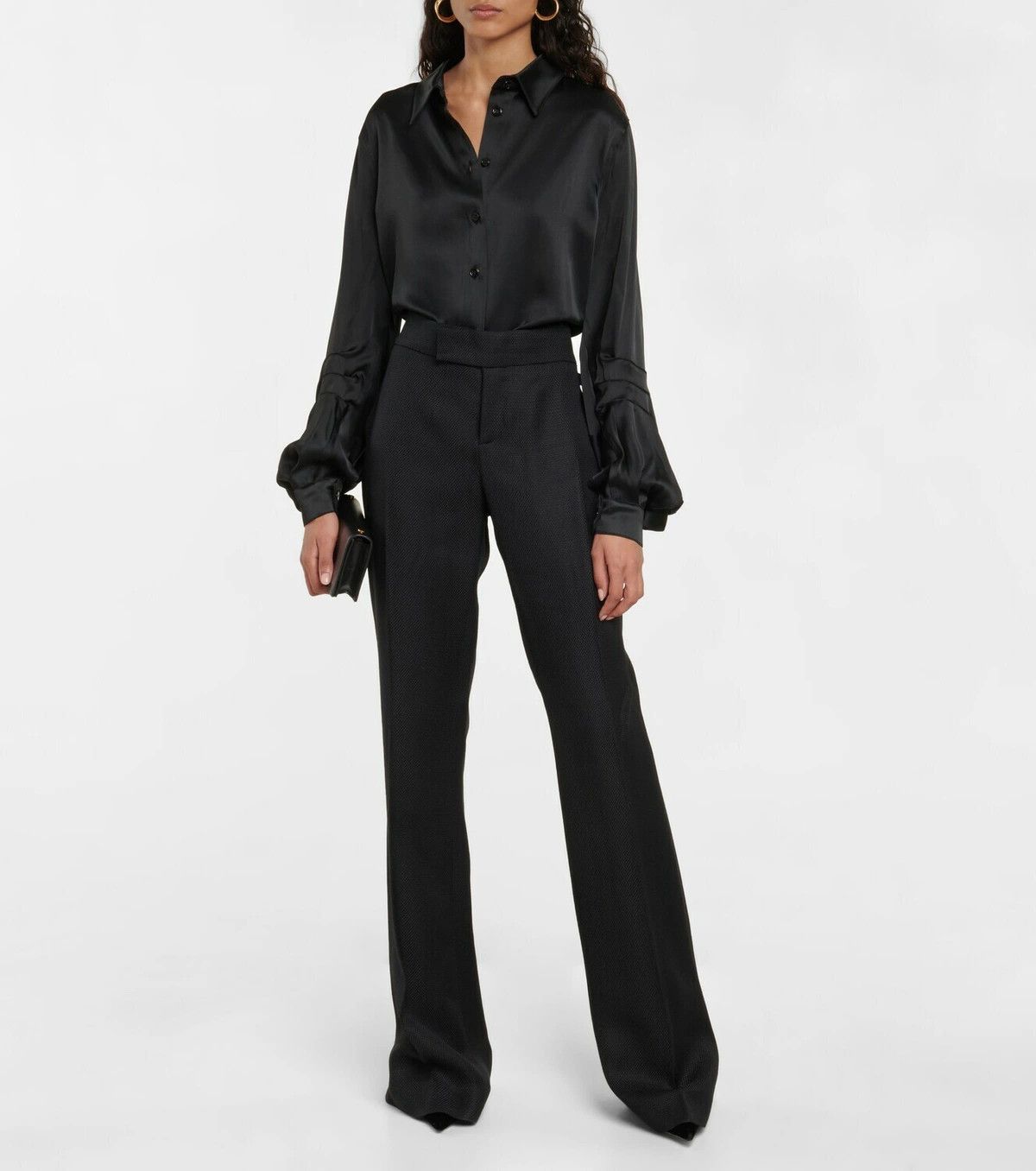 Tom Ford o1y0226 Solid Color Shirt in Black Size XS / US 0-2 / IT 36-38 - 4 Thumbnail