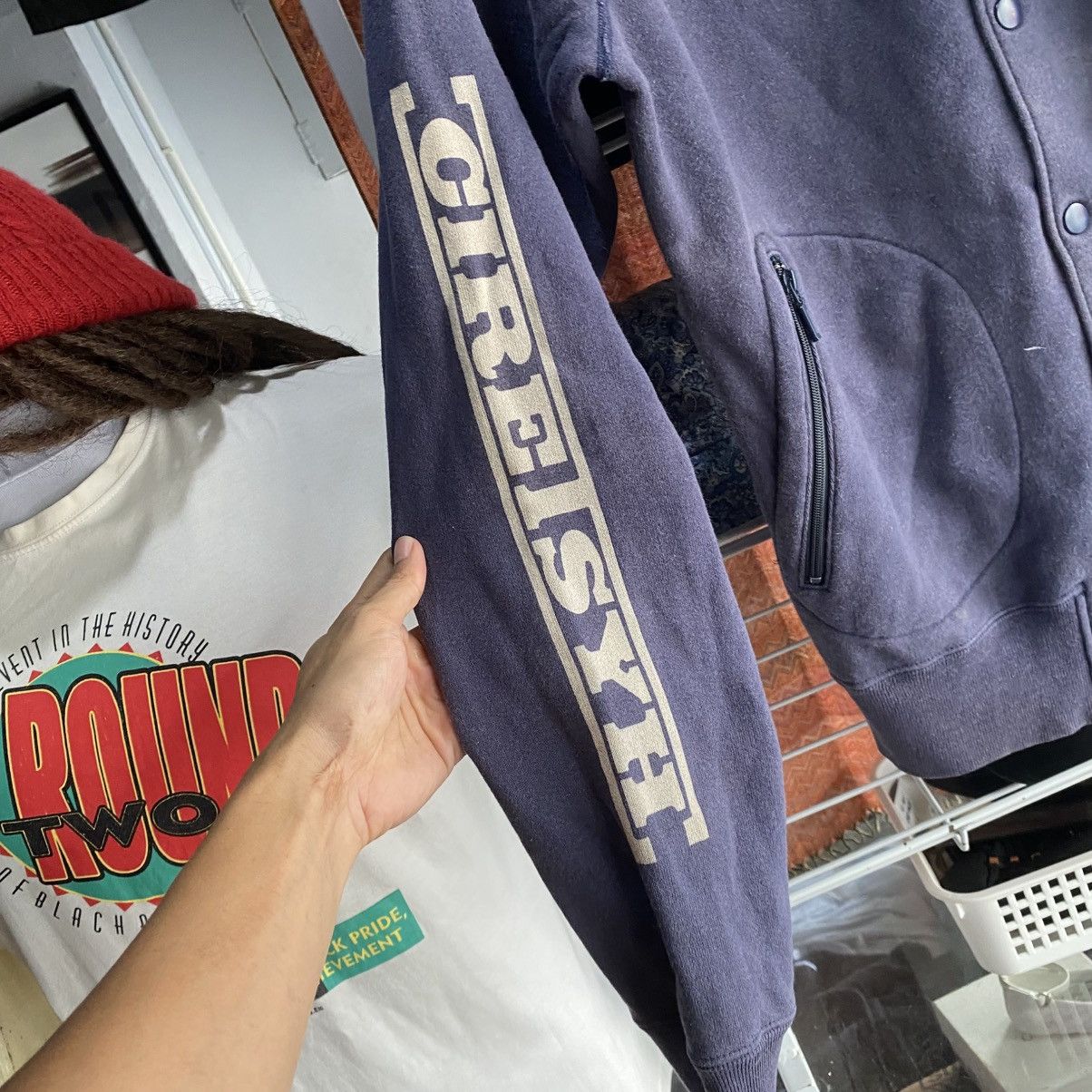 Hysteric Glamour VINTAGE‼️Hysteric Glamour Faded Blue Varsity Jacket Size US L / EU 52-54 / 3 - 6 Thumbnail