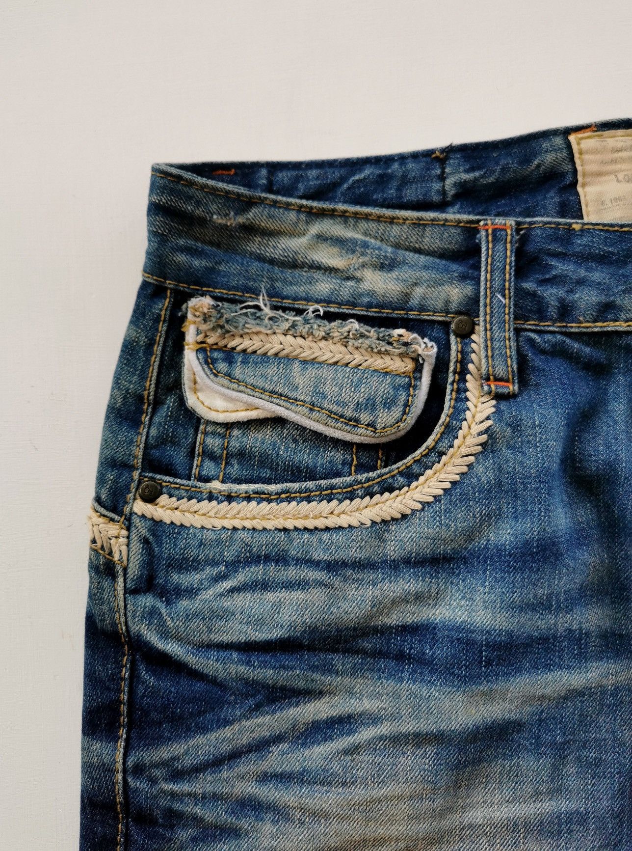 Japanese Brand Mudwash Lolita Exotic Vintage Blue Jeans Size US 32 / EU 48 - 5 Thumbnail