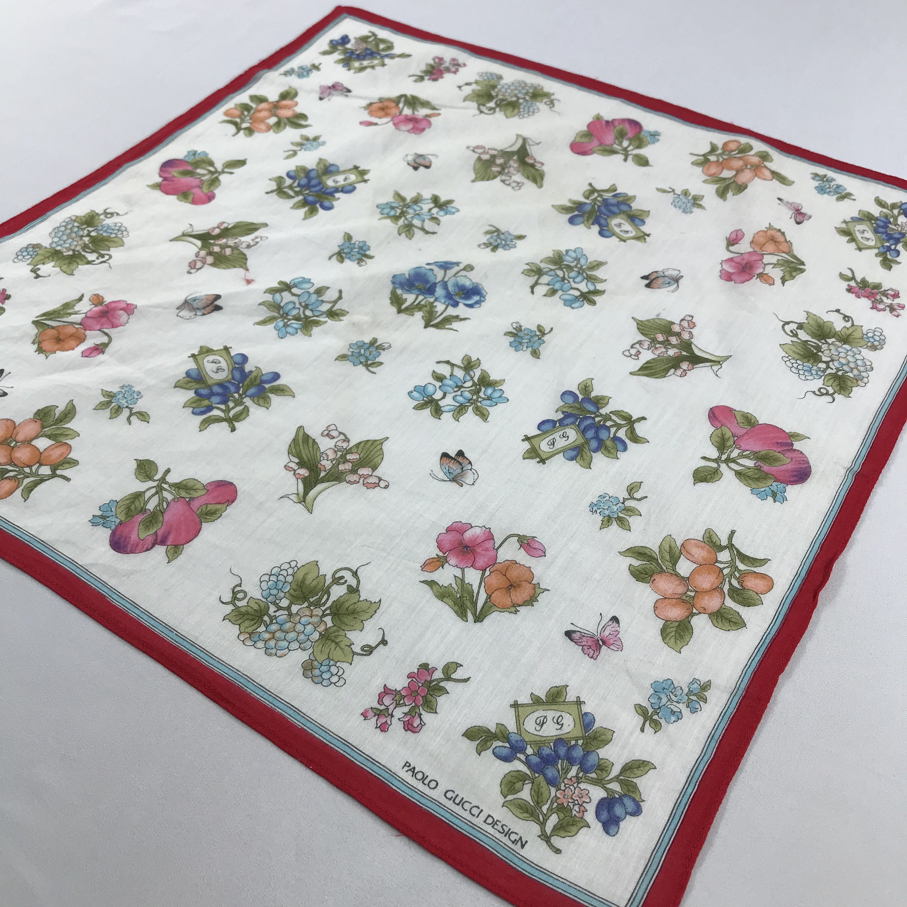 Paolo Gucci × Vintage Paolo Gucci Bandana / Handkerchief / Neckerchief - S2286 Size ONE SIZE - 2 Thumbnail