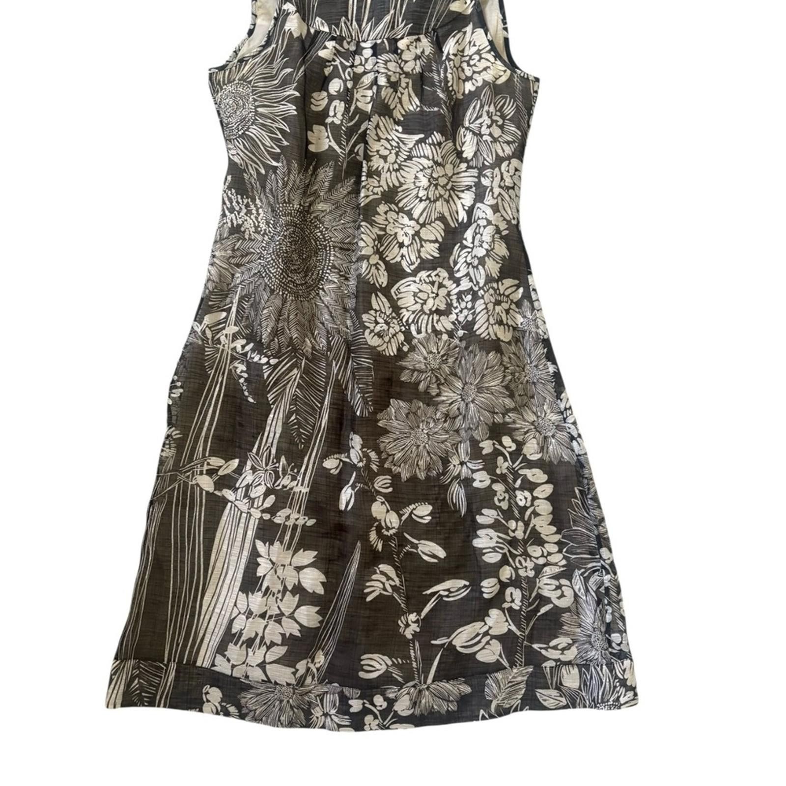Armani Collezioni Armani Collezioni Linen/Silk Floral Floral Midi Dress Size 6 Size M / US 6-8 / IT 42-44 - 3 Thumbnail
