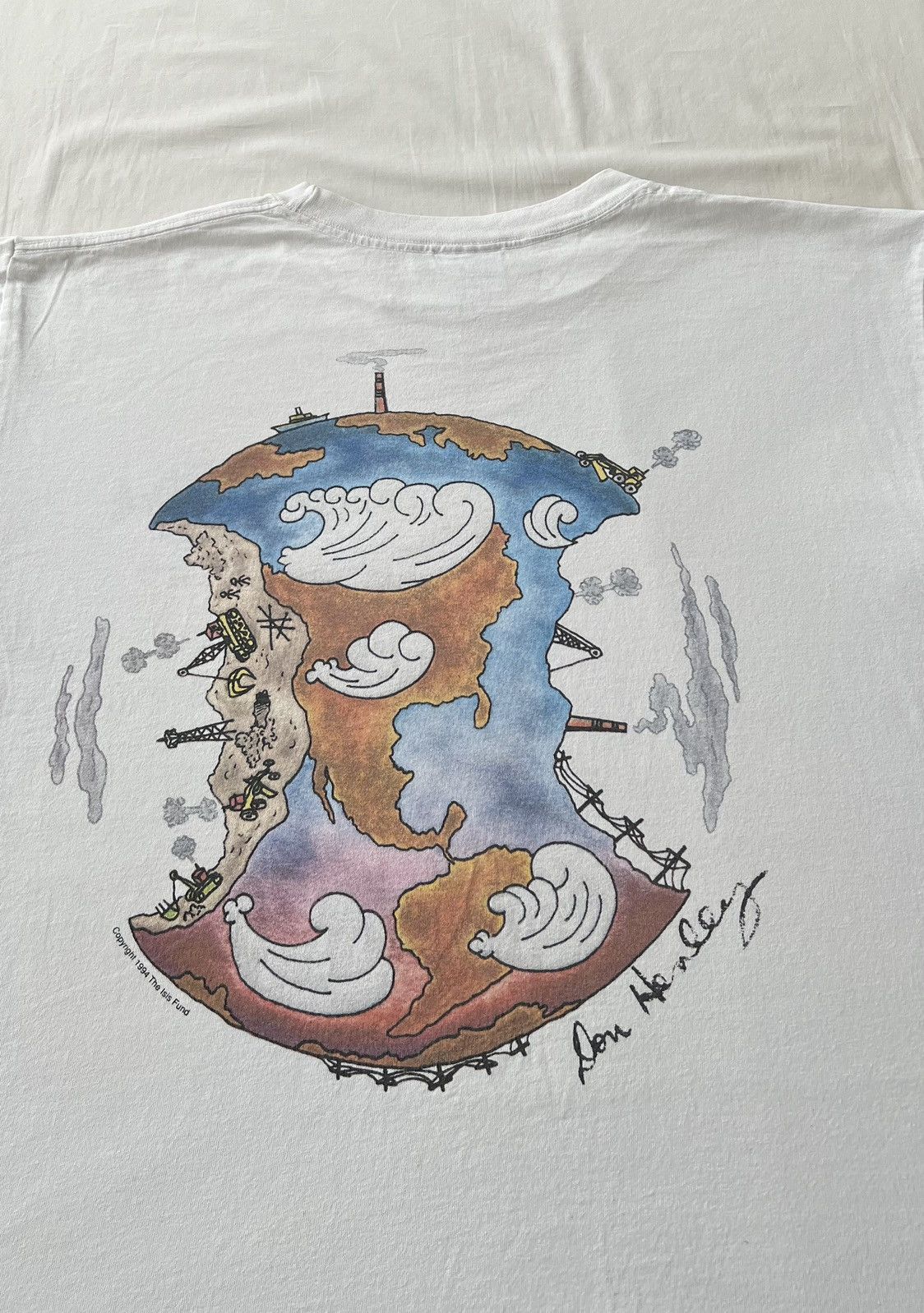 Hard Rock Cafe Vintage 1994 Hard Rock Cafe Don Henley Eagles Earth Art Tee Size US XL / EU 56 / 4 - 10 Thumbnail