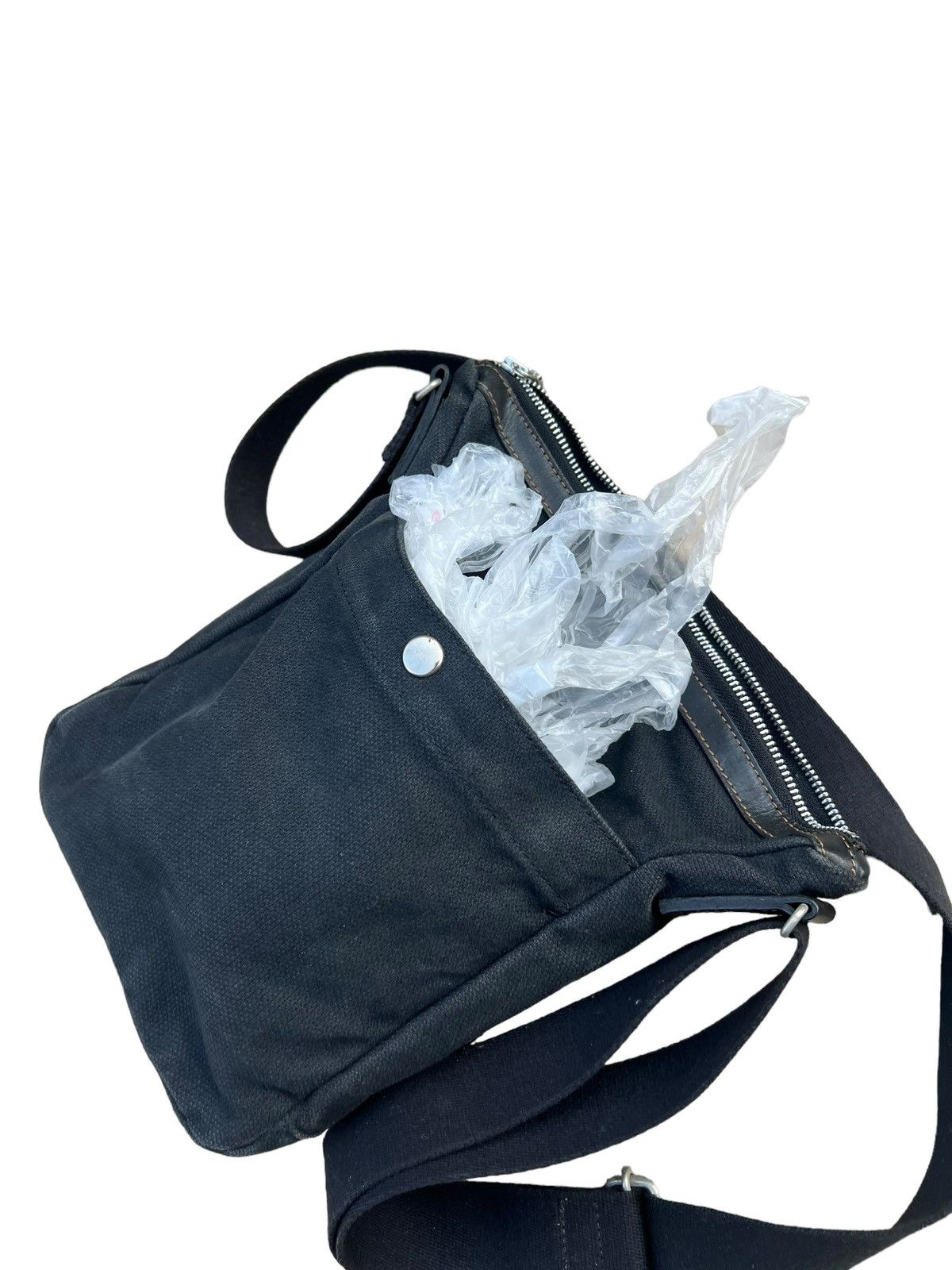 Katharine Hamnett London Vintage Katharine Hamnett London Hybrid Cotton Leather Bag Size ONE SIZE - 13 Thumbnail