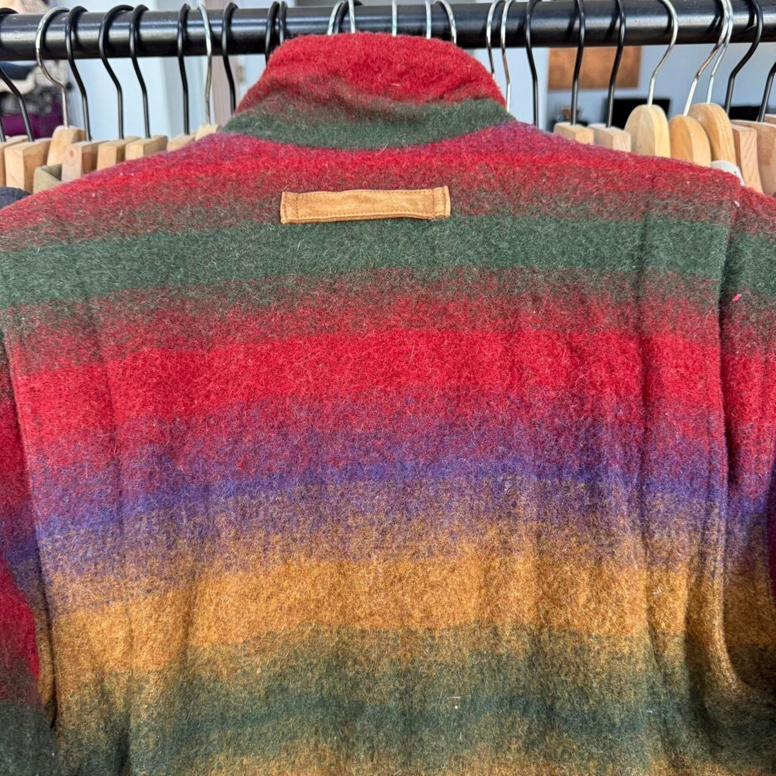 Eddie Bauer Vintage 80s Eddie Bauer Wool Jacket With Western Pattern Size S / US 4 / IT 40 - 8 Thumbnail