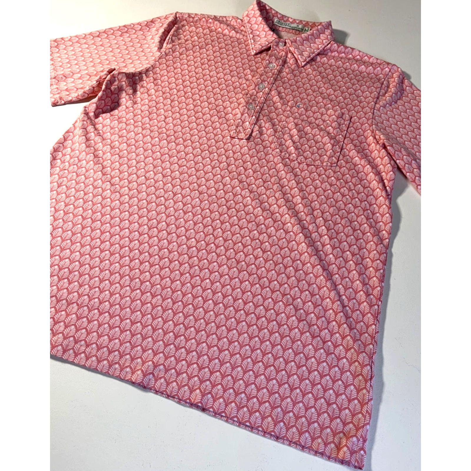 Vintage Criquet Polo Shirt Foulard Pattern Pink Sz M Men’s Polo Shirt Short Sleeve Button Closure Casual Cotton Blend Size US M / EU 48-50 / 2 - 6 Thumbnail