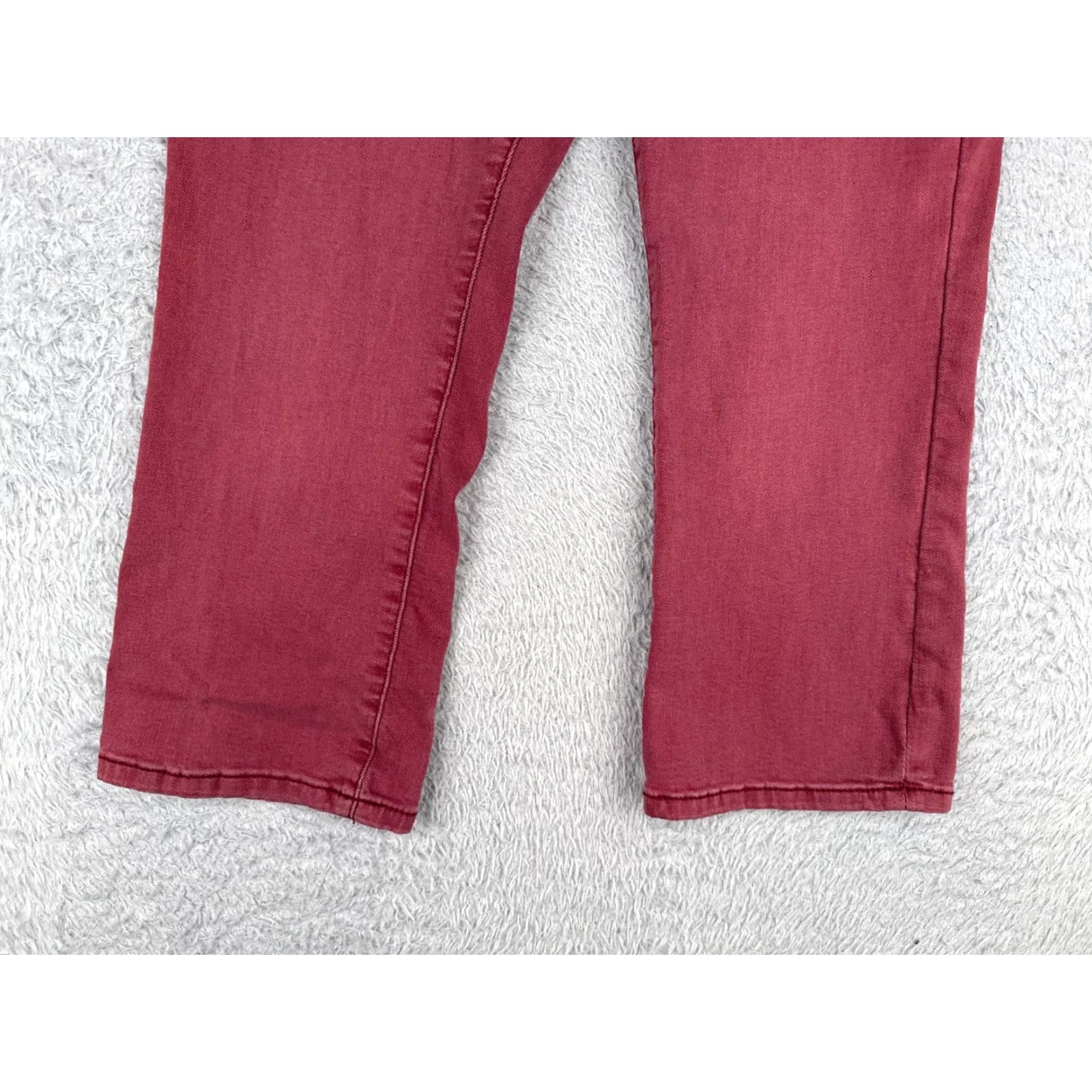 Vintage SO Jeans Juniors 13 Red Denim Capri Mid Rise Cotton Rayon Blend 30x22 Size 34" / US 12 / IT 48 - 2 Thumbnail