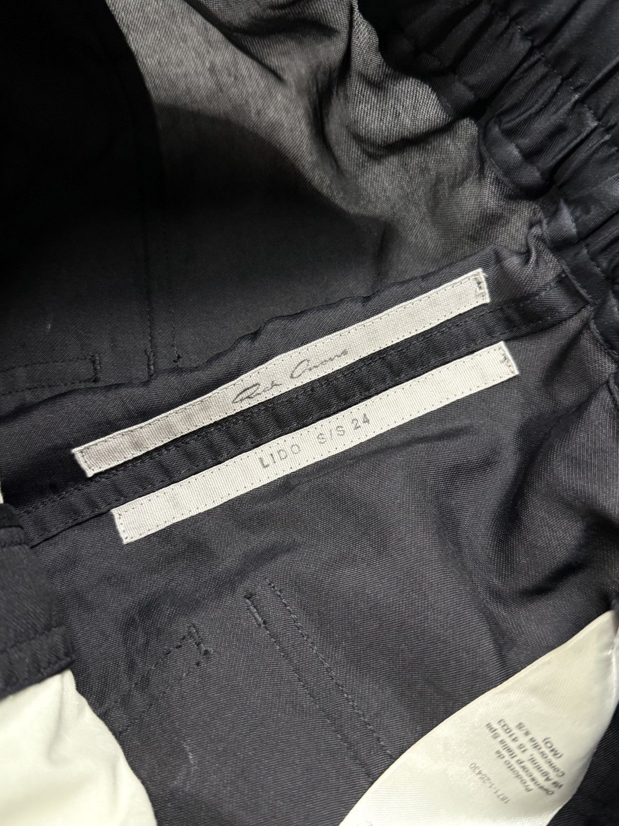 Rick Owens Rick Owens mainline Geth Belas Lido SS24 black Silk / Nylon Size 25" / US 0 / IT 36 - 7 Thumbnail