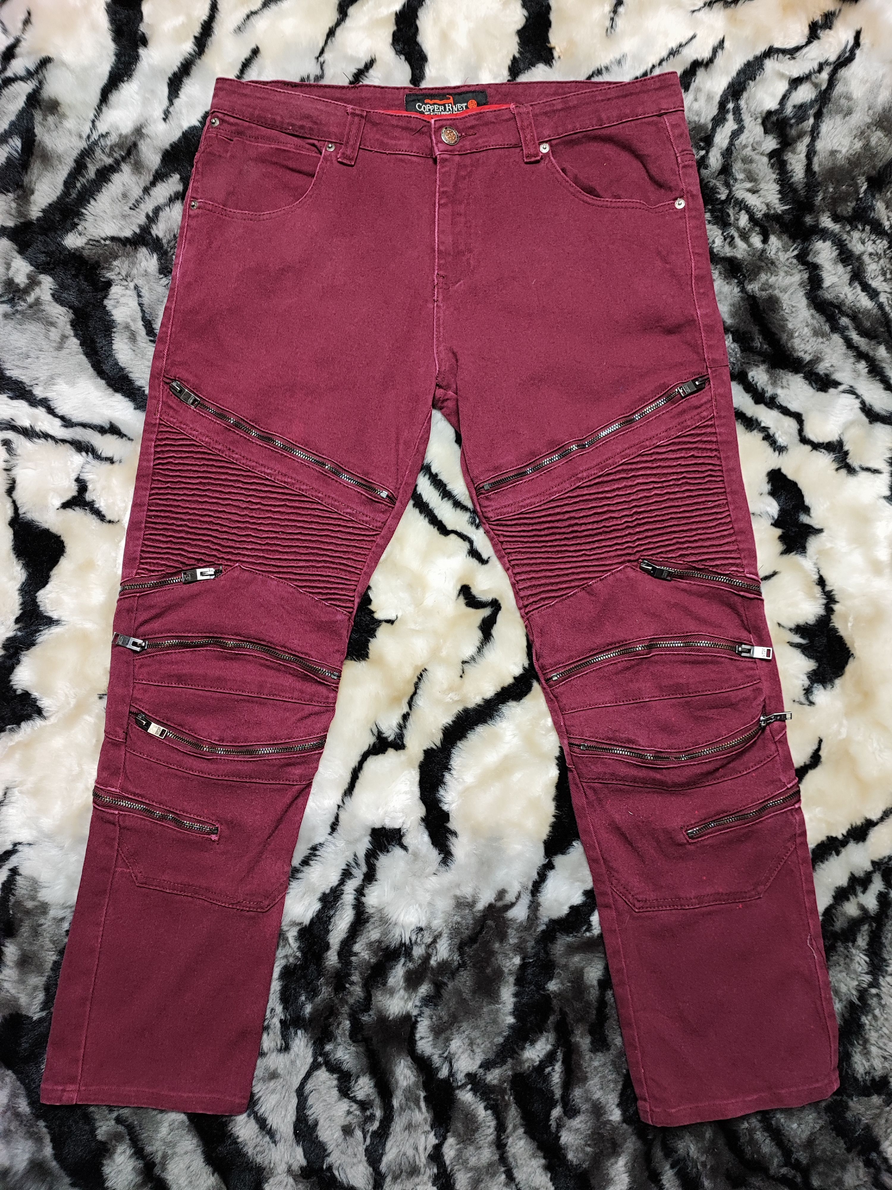 Hysteric Glamour Bondage Punk Grunge Zipper Jeans Size US 37 - 5 Thumbnail