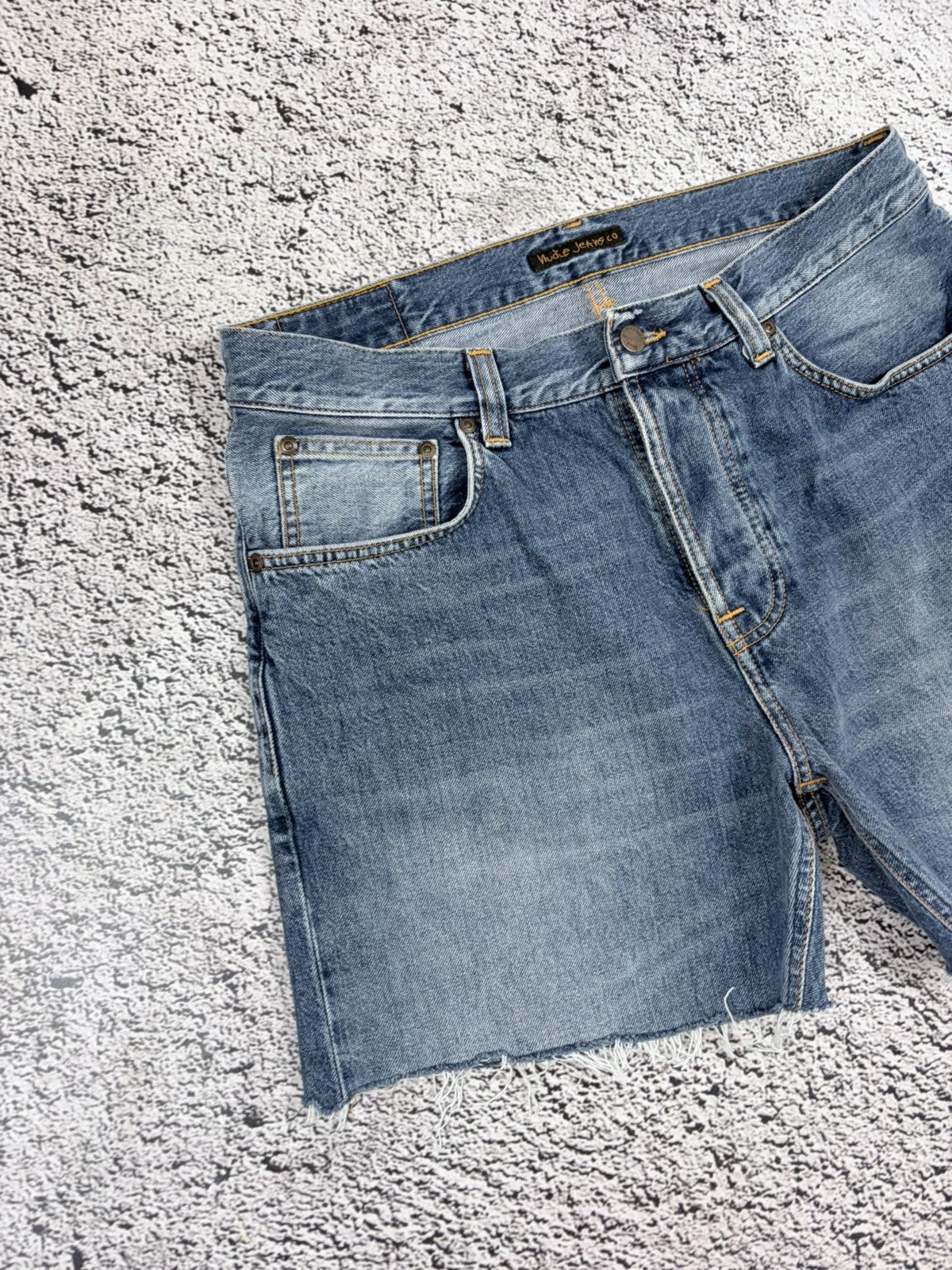 Nudie Jeans Nudie Jeans Co Custom Cut Off Denim Shorts Jorts W33 Size US 33 - 2 Thumbnail
