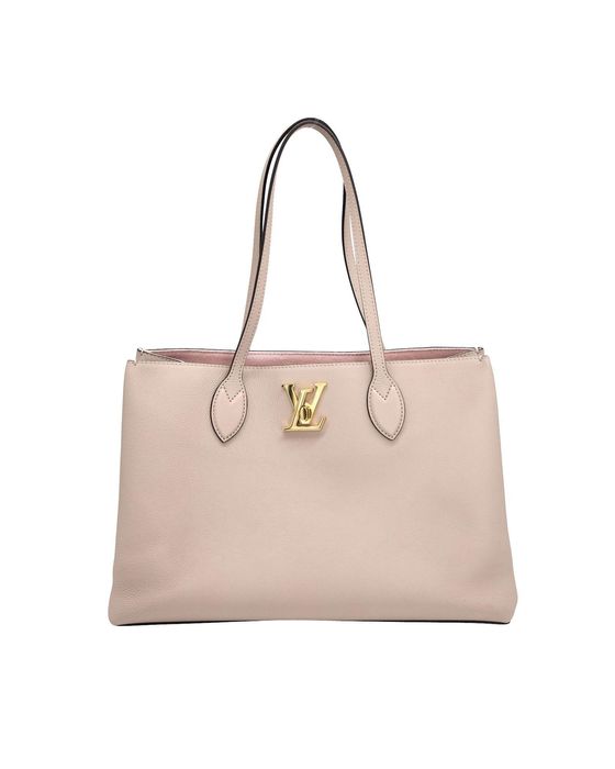 Shop Louis Vuitton MY LOCKME Calfskin Plain Leather Logo Long