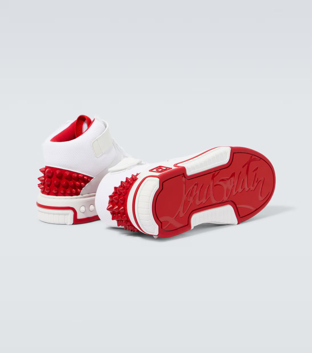 Christian Louboutin o1s1wg111224 Astroloubi Mid Flat Calf in White/Loubi Size US 11 / EU 44 - 6 Thumbnail