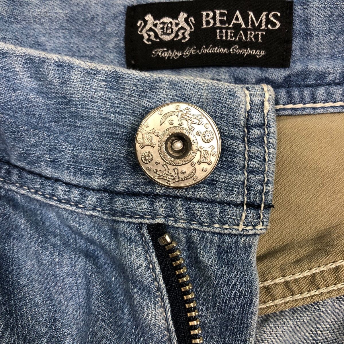 Beams Plus 📌Vintage Denim Jeans Biker Beams Heart Issey Miyake Size 34" / US 12 / IT 48 - 20 Thumbnail