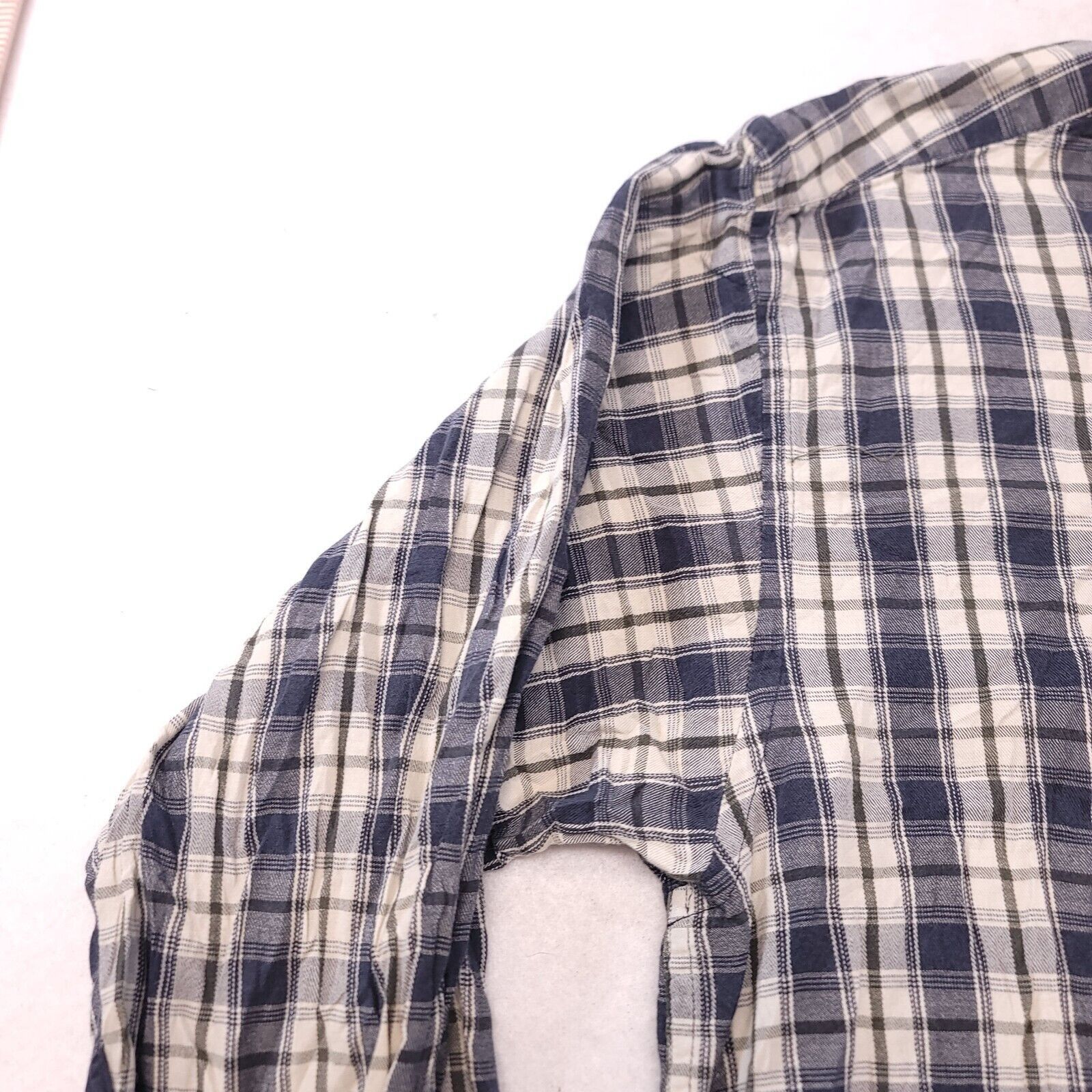 Haggar Haggar Tartan Flannel Shirt Mens Size Large L Blue White Size US L / EU 52-54 / 3 - 3 Thumbnail