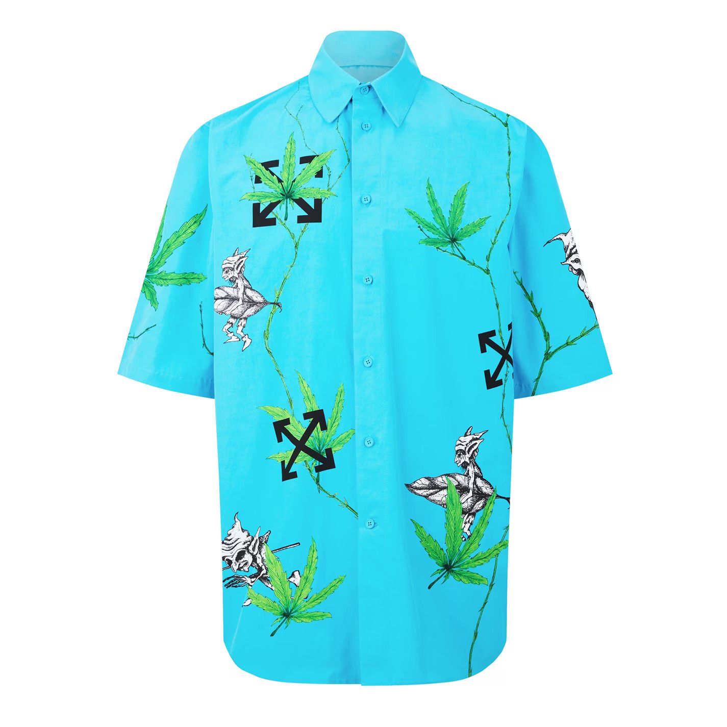 Off-White o1g2r1mq0326 Oversized Fit Collar Shirt in Multicolor Size US XS / EU 42 / 0 - 1 Thumbnail