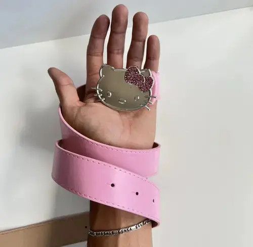 Other Y2k 2000s Hello Kitty Cartoon grunge goth emo punk belt Size ONE SIZE - 6 Thumbnail