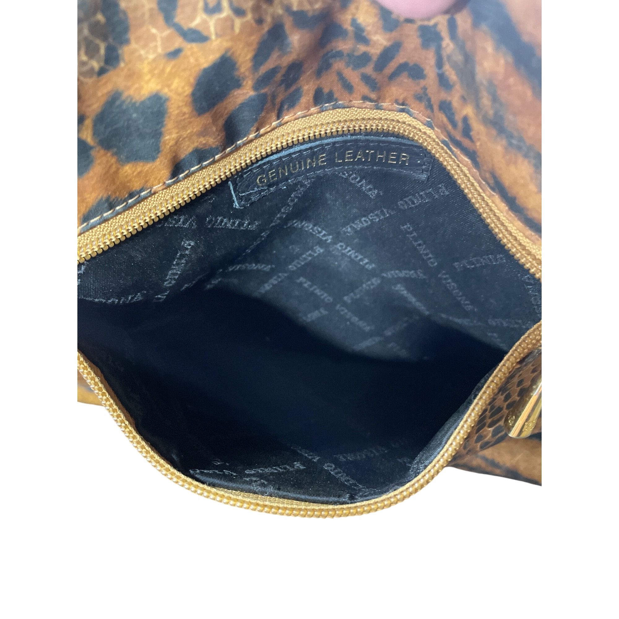 Designer Plinio Visona Womens Brown Reversible Leather Shoulder Handb Size ONE SIZE - 20 Thumbnail