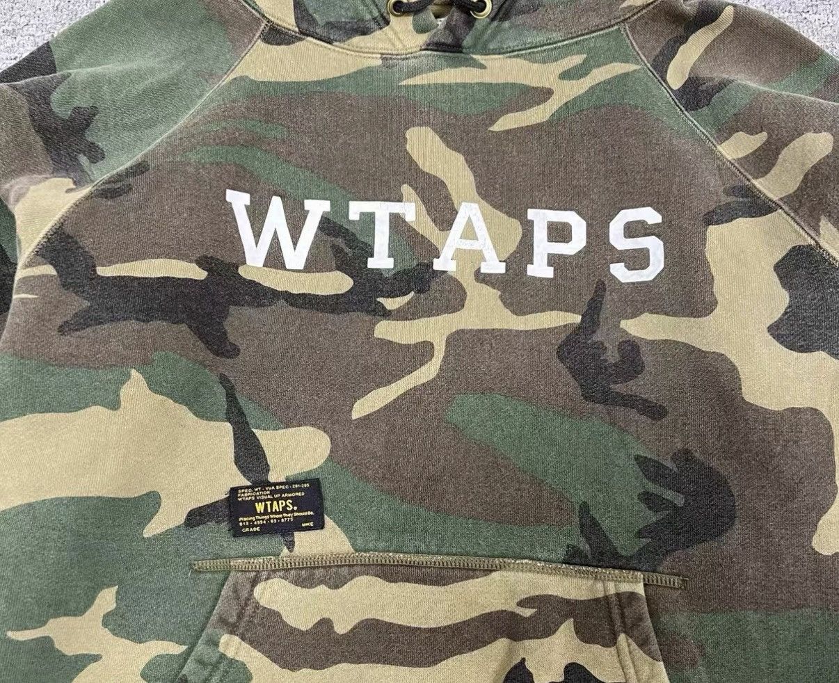 Wtaps WTAPS Camouflage Hoodie with Logo Print J16 Size US M / EU 48-50 / 2 - 5 Thumbnail