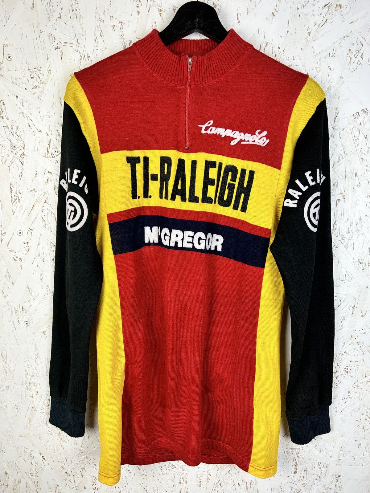 Vintage 70s Campagnolo TI Raleigh Mcgregor Retro Cycling Jersey Size US L / EU 52-54 / 3 - 1 Thumbnail