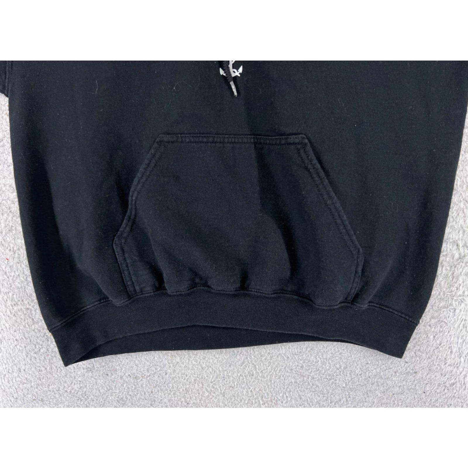 Gildan US Navy Hoodie Mens M Black Pocket Cotton Blend Jersey Fabric 008 Shirt Size US M / EU 48-50 / 2 - 6 Thumbnail