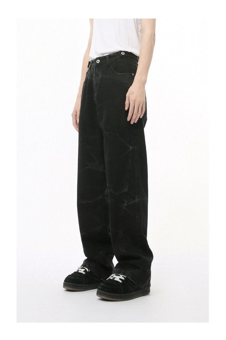 Japanese Brand Japanese style retro loose men's straight tie-dye jeans Size US 32 / EU 48 - 3 Thumbnail