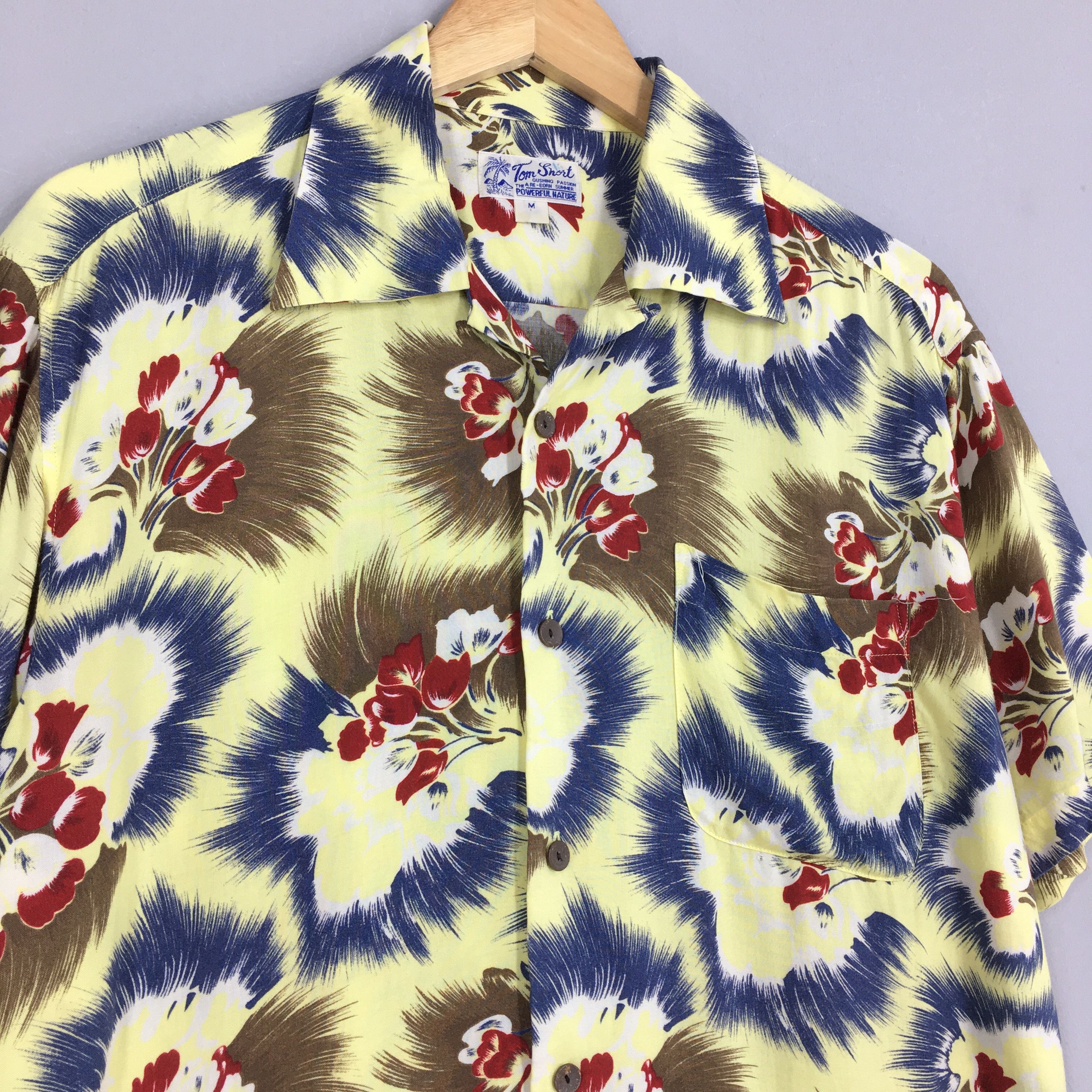 Vintage Vintage Tom Short Hawaiian Flower Rayon Shirt Medium Size US M / EU 48-50 / 2 - 3 Thumbnail