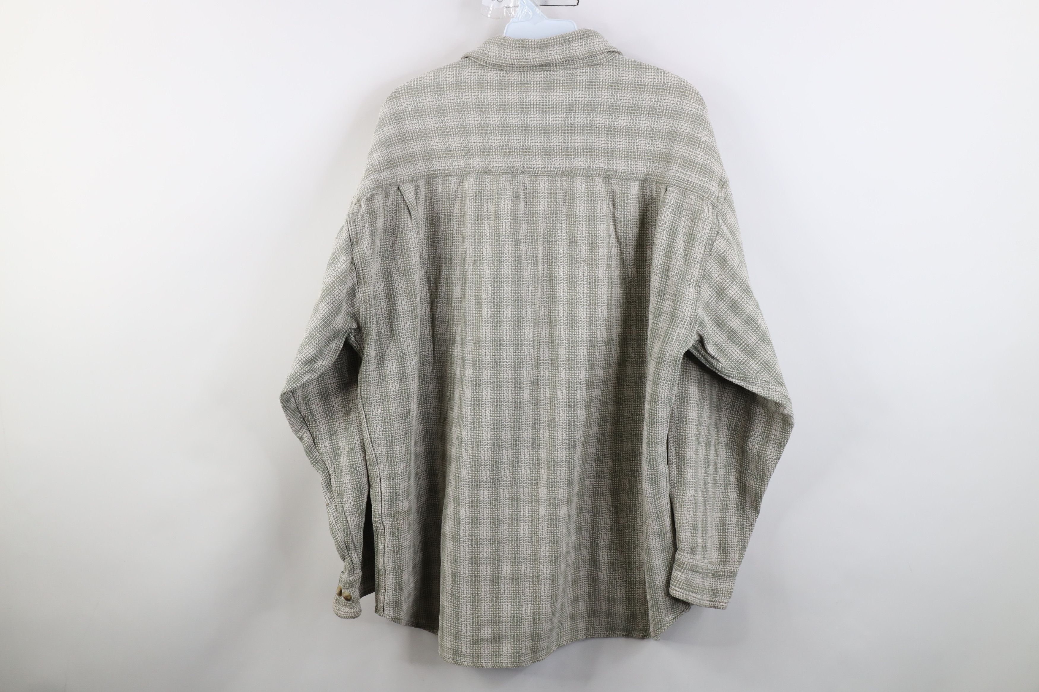 Vintage Vintage 90s Streetwear Cotton Weave Collared Button Shirt Size US XL / EU 56 / 4 - 11 Thumbnail